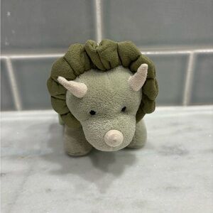 Jellycat London Triceratops Pull String Vibrating Dinosaur Plush 6"